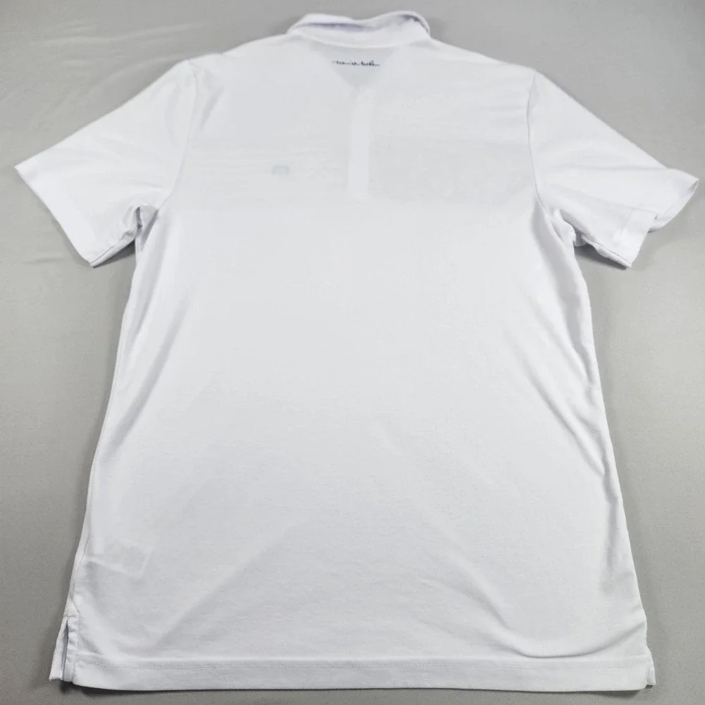 Travis Mathew Polo Shirt Mens L White USA Flag Golf Pima Cotton Blend - Picture 7 of 8